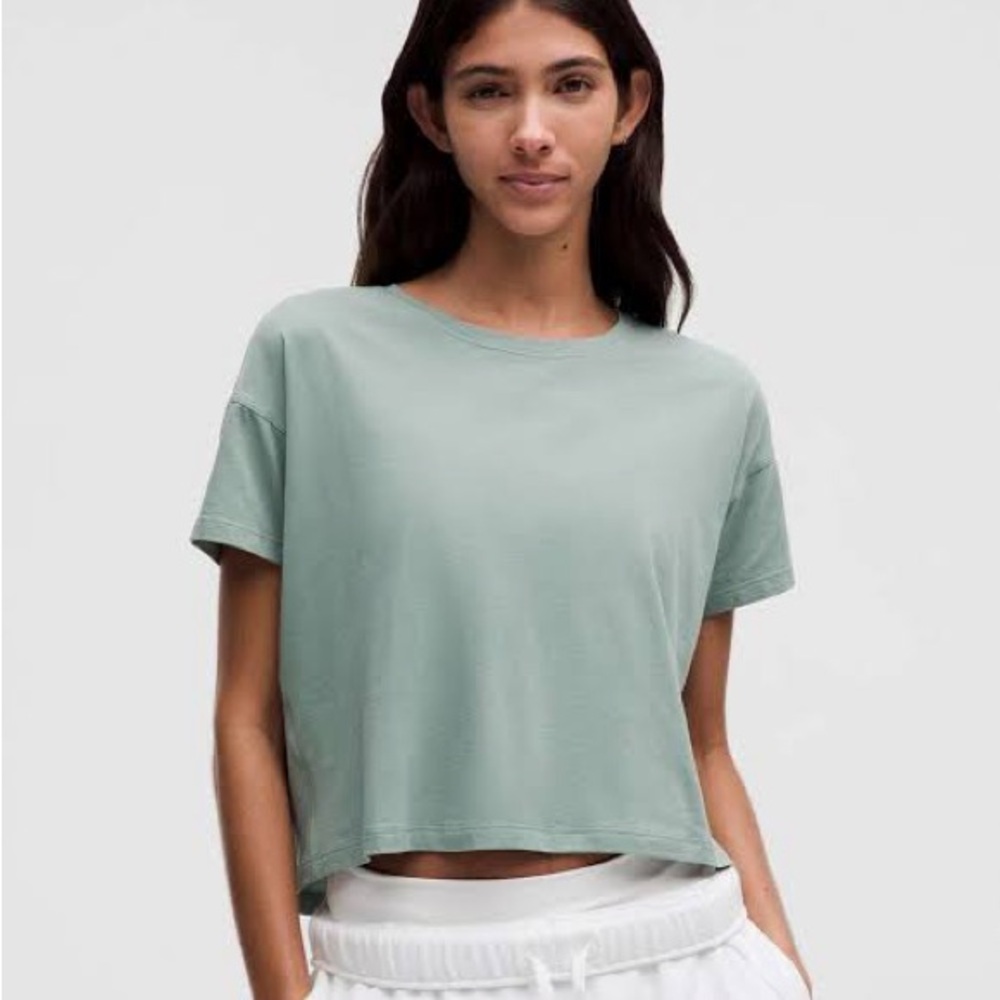 lululemon athletica Crater Blue Short  Sleeve Tee